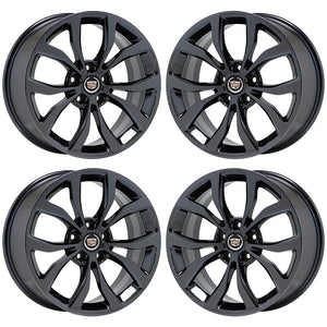 18x8 18x9 Cadillac ATS coupe Black Chrome wheels rims Factory OEM set 4704 4706