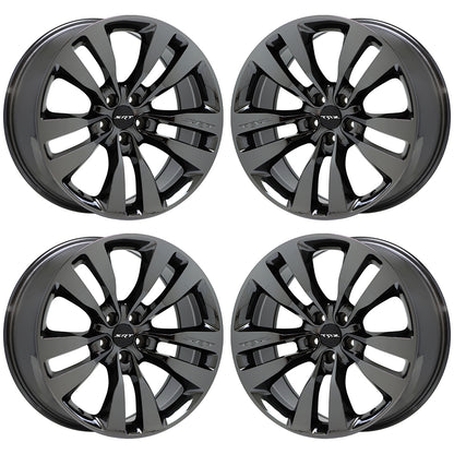 20" Dodge Charger Challenger SRT Black Chrome wheels rims Factory OEM set 2436