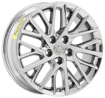 17" Lexus ES350 Bright Chrome wheels rims Factory OEM set 4 74332