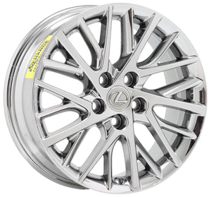 17" Lexus ES350 PVD Chrome wheels rims Factory OEM set 4 74332