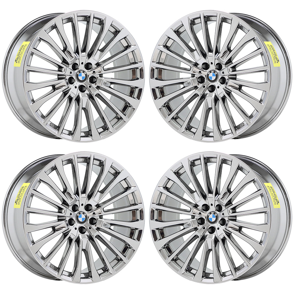 22x9.5 22x10.5 BMW X7 M50i Bright Chrome wheels rims 86537 86542 EXCHANGE