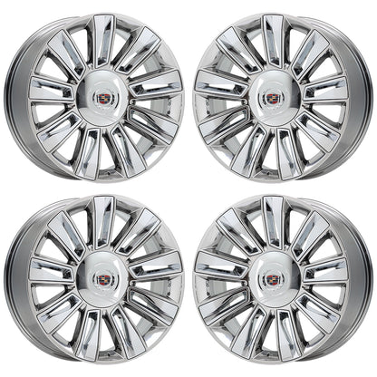 22" Cadillac Escalade Bright Chrome wheels rims Factory OEM set 4740