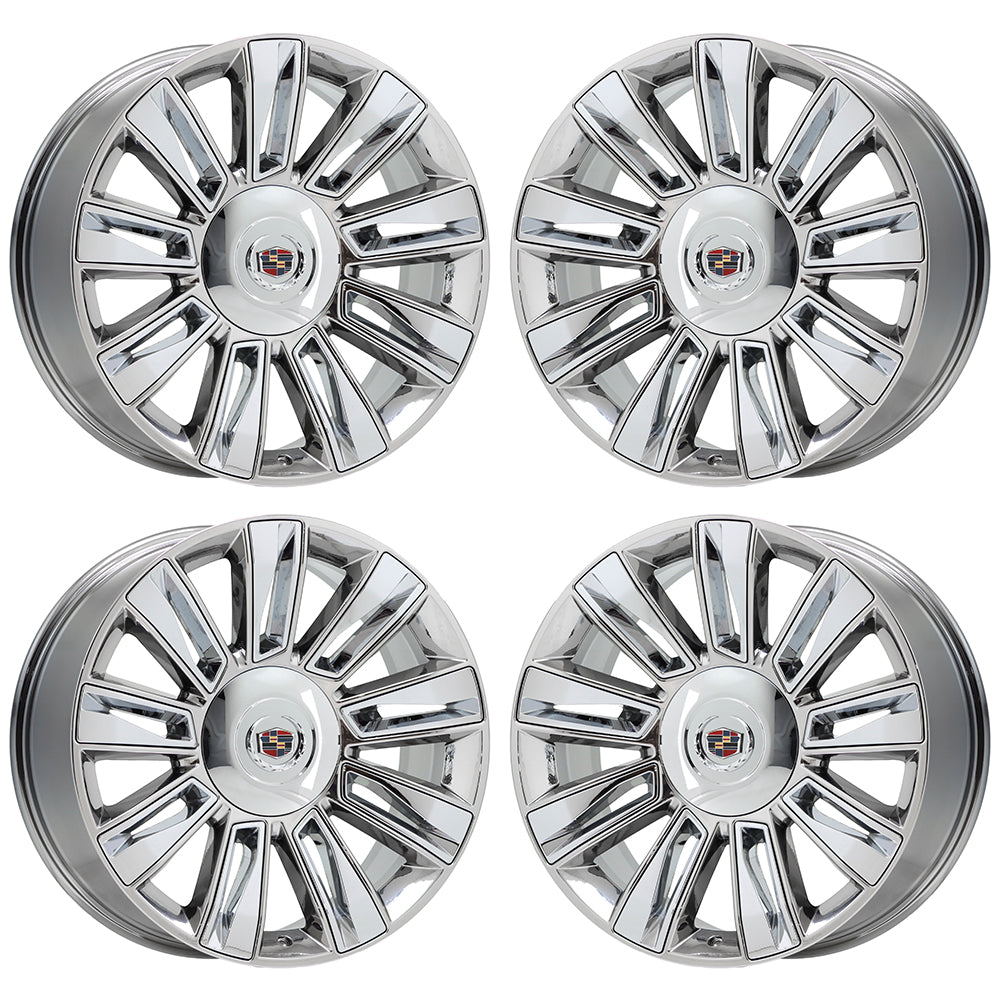 22" Cadillac Escalade Bright Chrome wheels rims Factory OEM set 4740