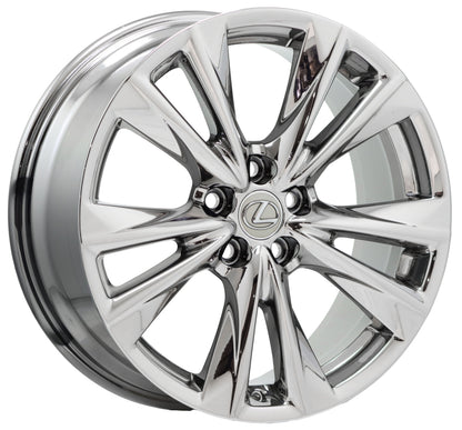 19" Lexus ES350 Bright Chrome wheels rims Factory OEM set 74377 EXCHANGE