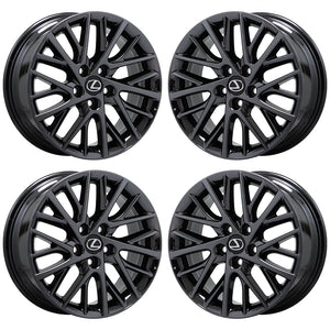 EXCHANGE 17" Lexus ES350 Black Chrome wheels rims Factory OEM set 74332
