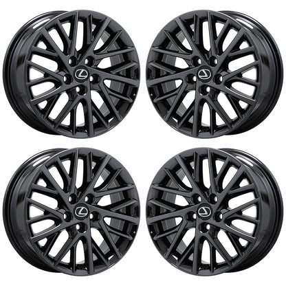 17" Lexus ES350 Black Chrome wheels rims Factory OEM set 74332 EXCHANGE