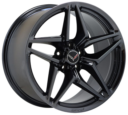 19" 20" Corvette ZR1 Z06 Grand Sport Black Chrome wheel set 5926 5930 EXCHANGE