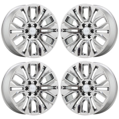 22" GMC Sierra Denali 1500 Yukon Bright Chrome wheels rims Factory OEM set 5943
