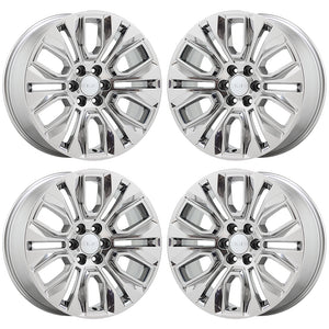 22" GMC Sierra Denali 1500 Yukon Bright Chrome wheels rims Factory OEM set 5943