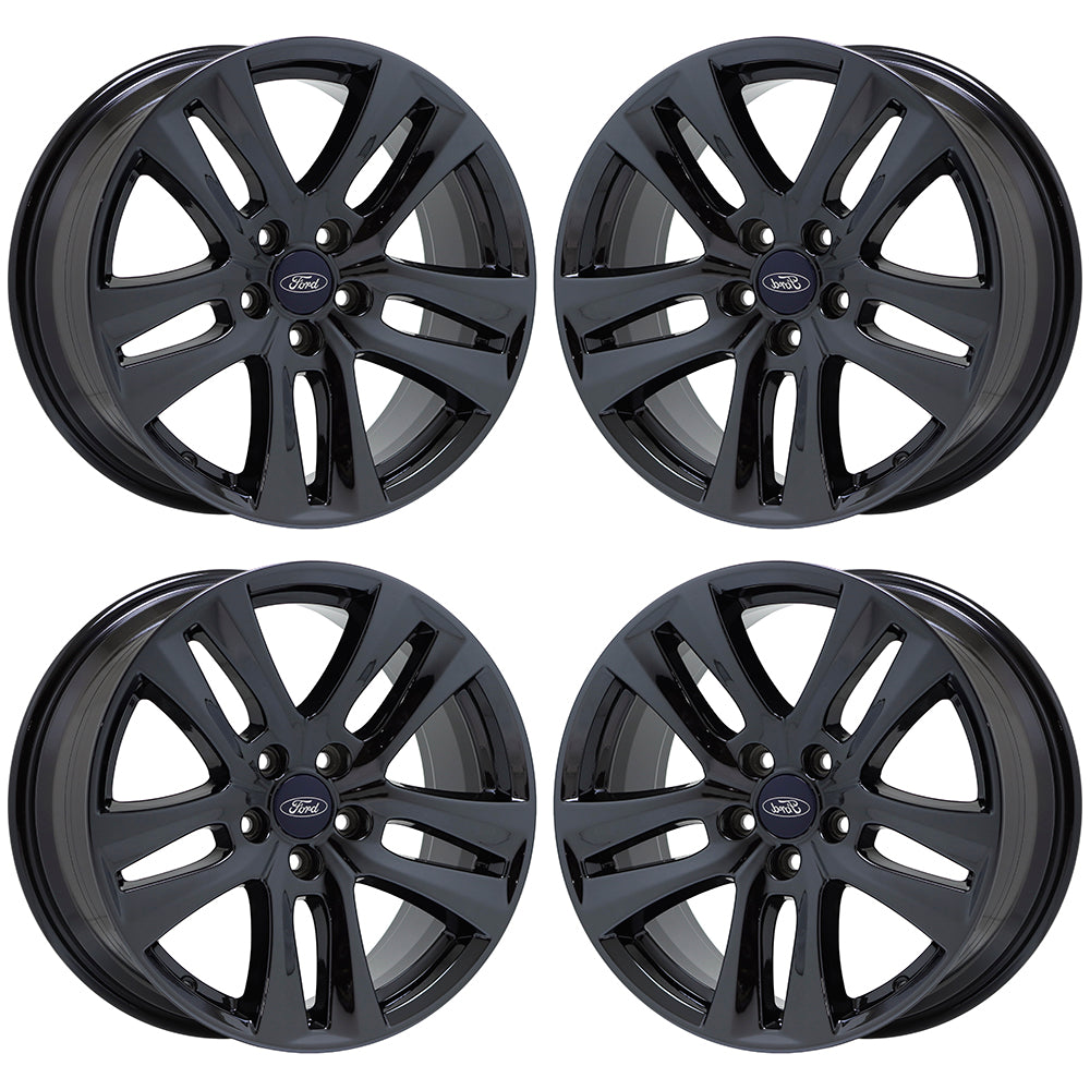 18" Ford Explorer Black Chrome wheels rims Factory OEM 2018 2019 set 10182