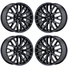 Load image into Gallery viewer, 19x9 19x9.5 Ford Mustang GT Black chrome wheels rims Factory OEM set 10036 10038
