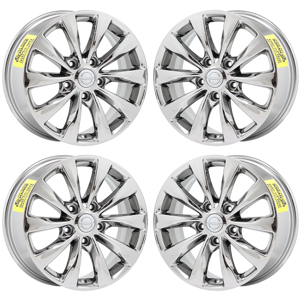 17" Chrysler Pacifica Touring Bright Chrome wheels rims Factory OEM set 4 2591