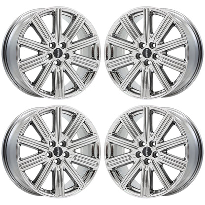 19" Lincoln Continental Bright Chrome wheels rims Factory OEM set 10088