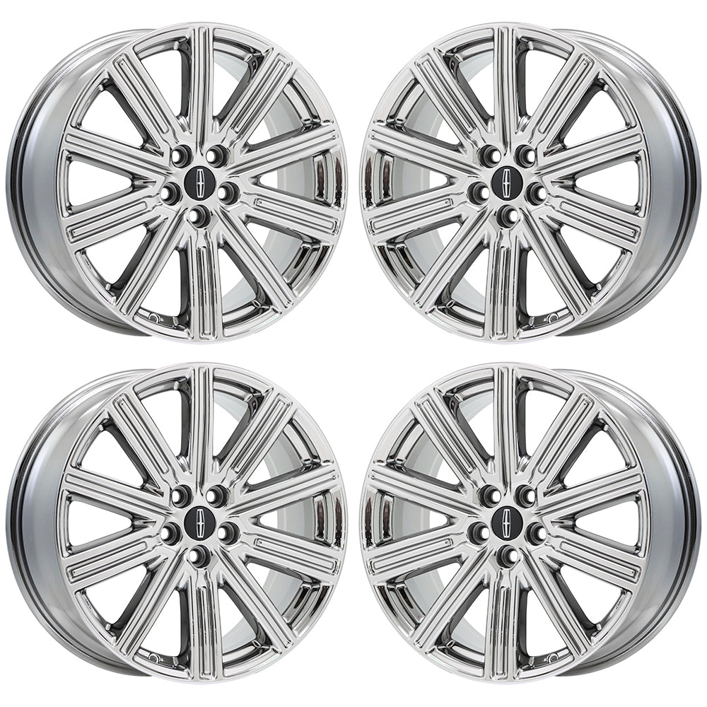 19" Lincoln Continental Bright Chrome wheels rims Factory OEM set 10088