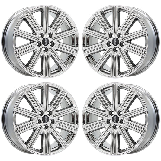 19" Lincoln Continental Bright Chrome wheels rims Factory OEM set 10088