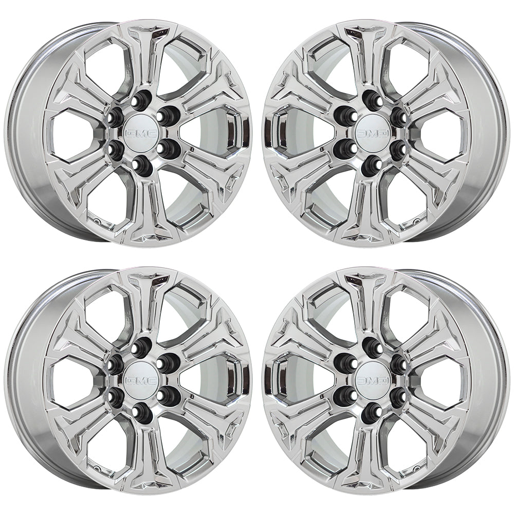 18" GMC Sierra Yukon 1500 Bright Chrome wheels rims Factory OEM set 5910