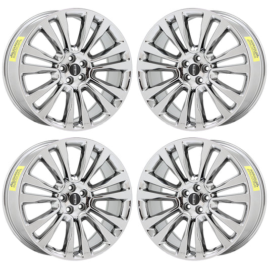 21" Ford Edge Bright Chrome wheels rims Factory OEM 2015-2020 set 10077