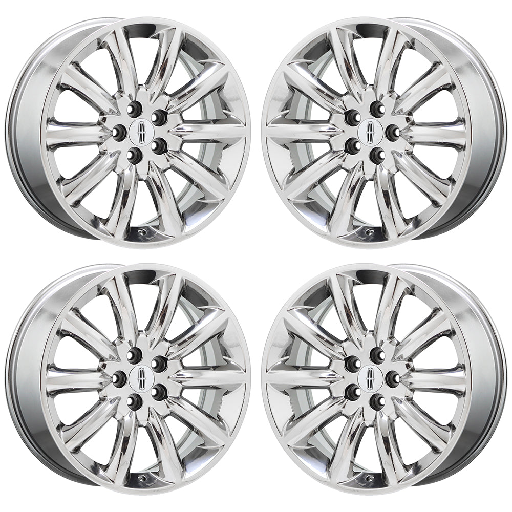20" Lincoln MKT MKX Bright Chrome wheels rims Factory OEM set 3825