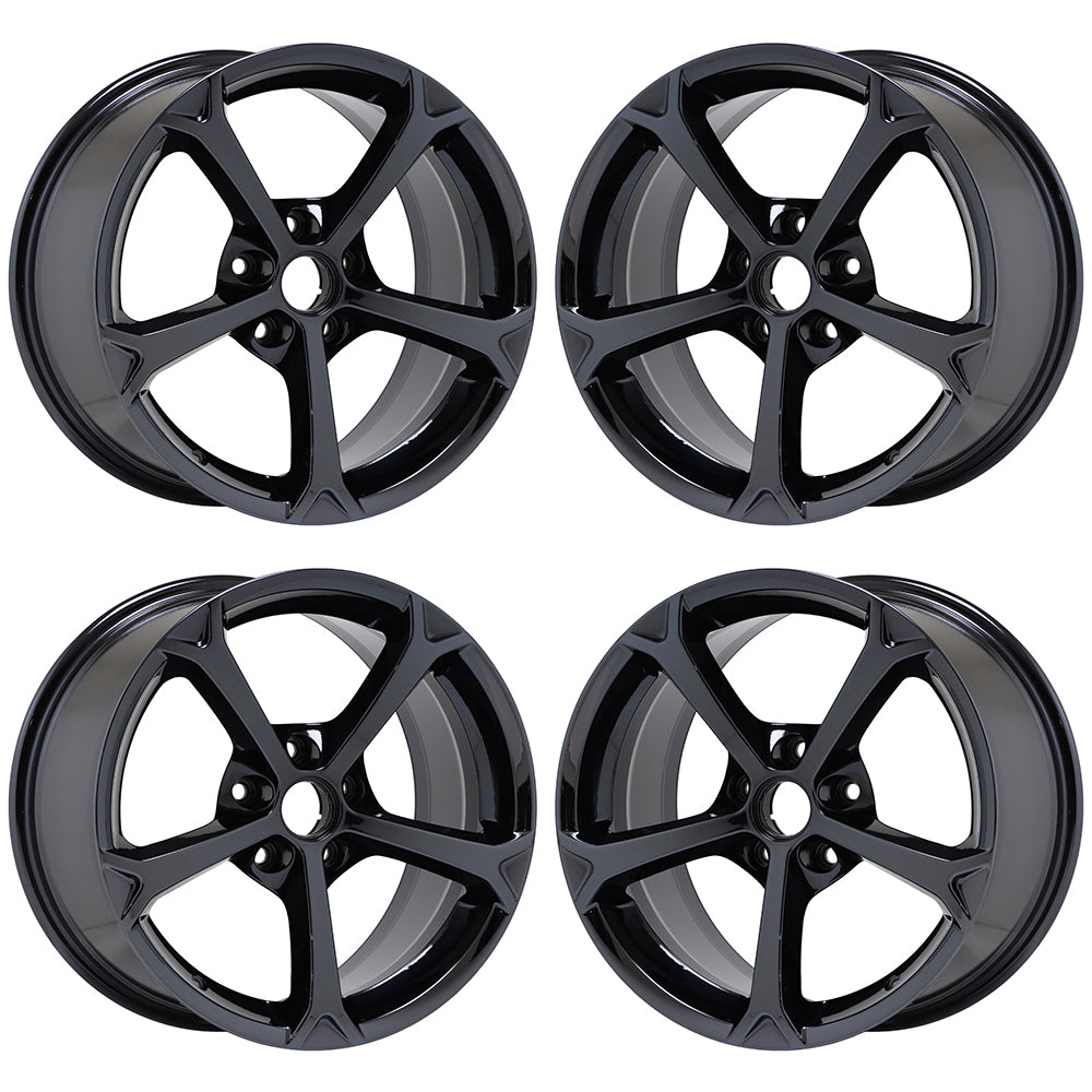 18x9.5" / 19x12" Corvette GS C6 Black Chrome wheels rims OEM 5460 5456 EXCHANGE