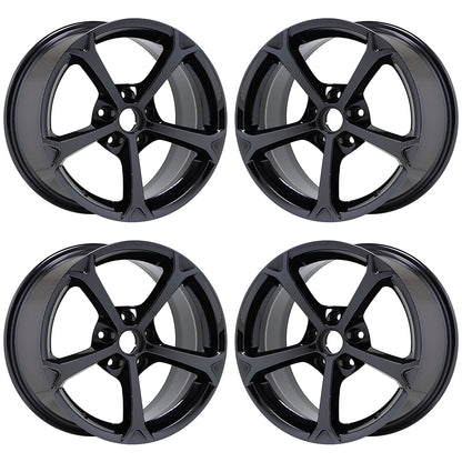 18x9.5" / 19x12" Corvette GS C6 Black Chrome wheels rims OEM 5460 5456 EXCHANGE