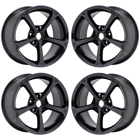 18x9.5" / 19x12" Corvette GS C6 Black Chrome wheels rims OEM 5460 5456 EXCHANGE