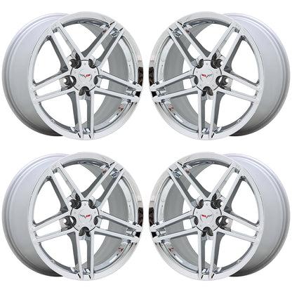 18"-19" Corvette Z06 Bright Chrome wheels rims Factory OEM 5090 5107 EXCHANGE