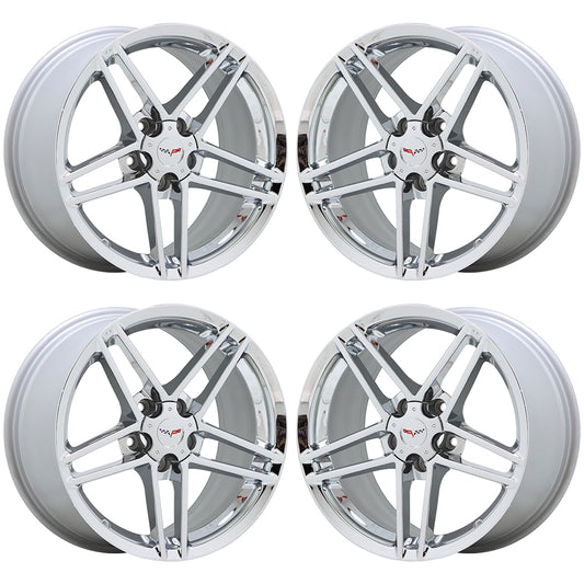 18"-19" Corvette Z06 Bright Chrome wheels rims Factory OEM 5090 5107 EXCHANGE