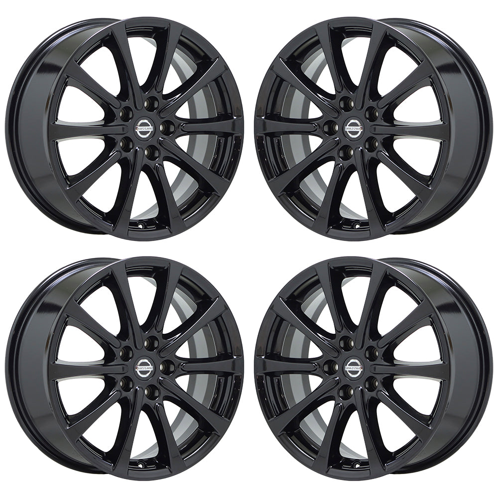 18" Nissan Murano Gloss Black wheels rims Factory OEM set 4 62745