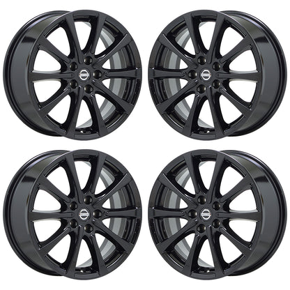 18" Nissan Murano Gloss Black wheels rims Factory OEM set 4 62745