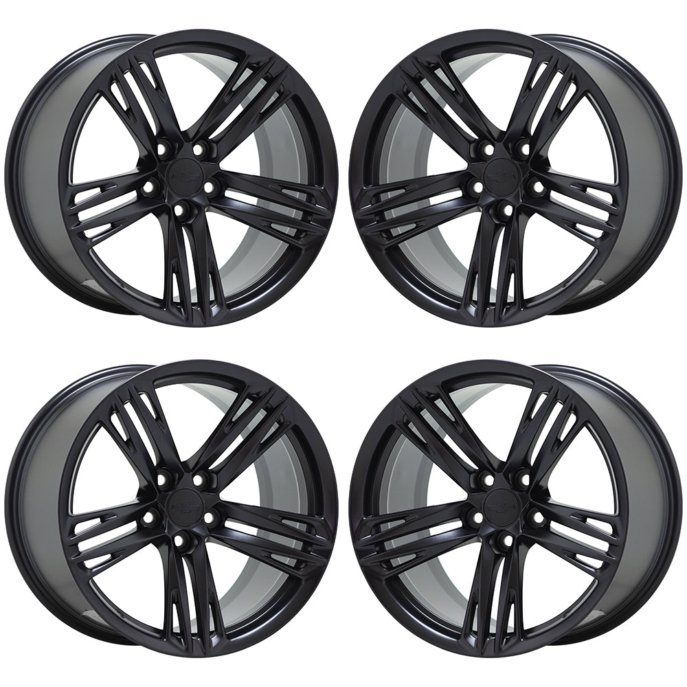 19" Chevrolet Camaro Black Satin wheels rims OEM GM set 5853 5854 EXCHANGE