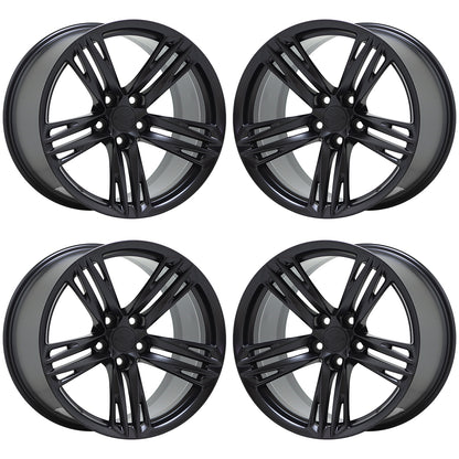 19" Chevrolet Camaro Black Satin wheels rims OEM GM set 5853 5854 EXCHANGE