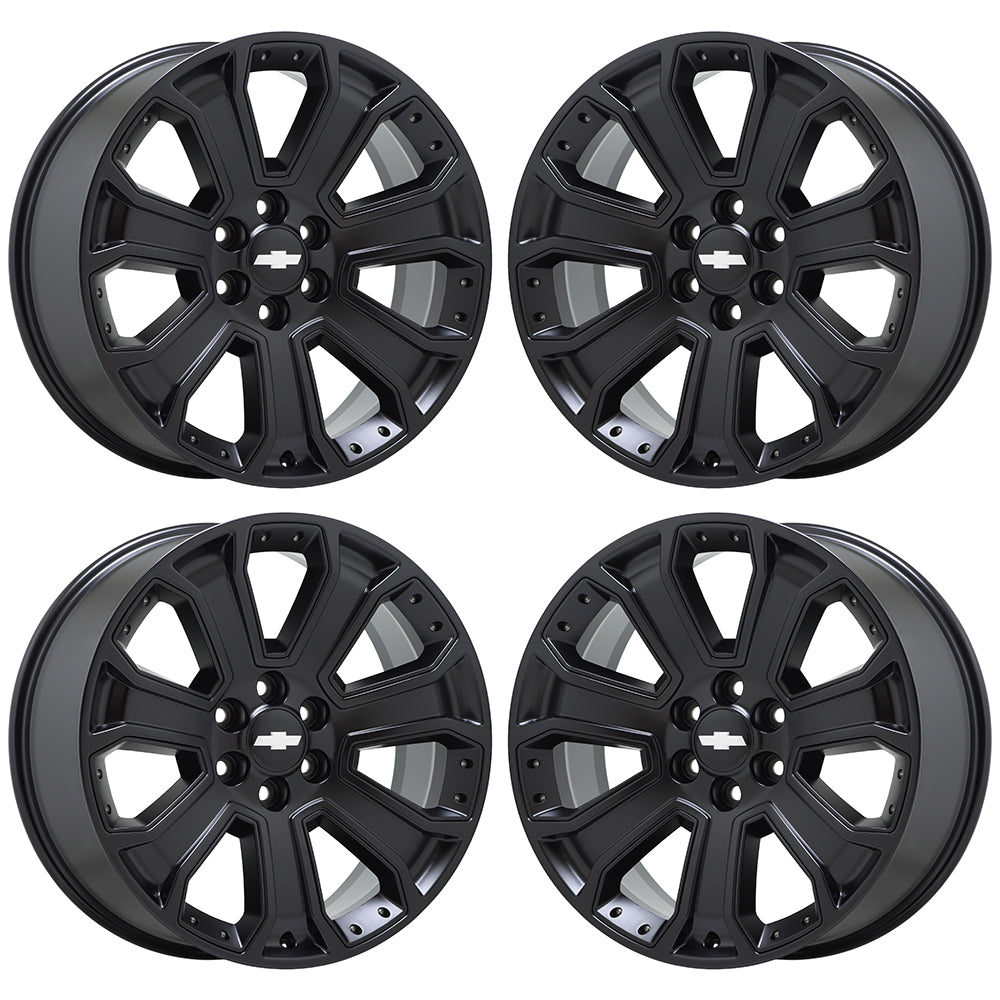 22" Escalade Silverado SIerra Satin Black wheels rims OEM CK162 5661 EXCHANGE