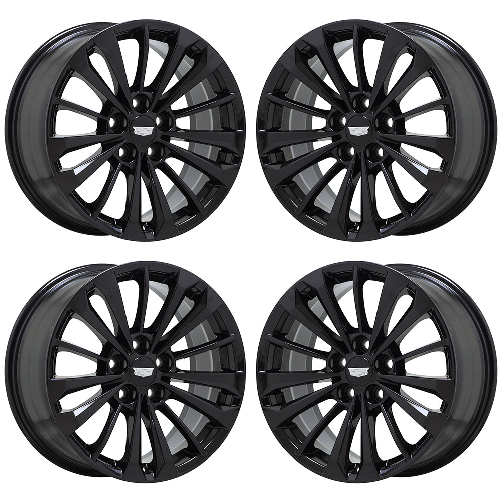 18" Cadillac CT6 CTS XTS Gloss Black wheels rims Factory OEM set 4761