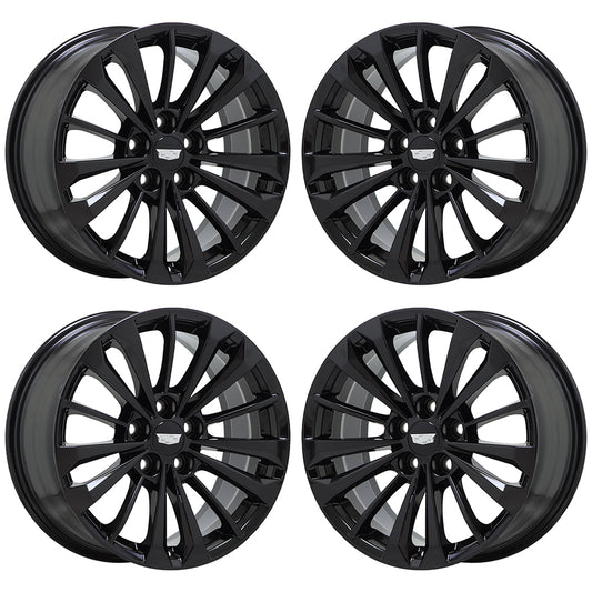 18" Cadillac CT6 CTS XTS Gloss Black wheels rims Factory OEM set 4761