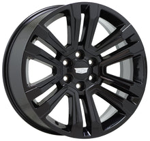 Load image into Gallery viewer, EXCHANGE 22&quot; GMC Sierra Yukon Escalade Black wheels rims Factory OEM set 4 5822
