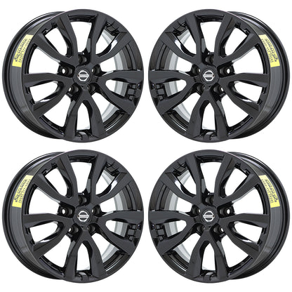 17" Nissan Rogue Midnight Edition Black wheels rims Factory set 4 62746 EXCHANGE