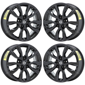 17" Nissan Rogue Midnight Edition Black wheels rims Factory OEM set 4 62746