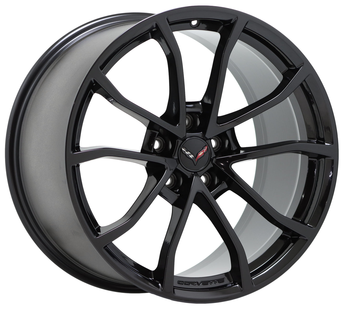 19x10" 20x12" Corvette C7 GS Gloss Black wheels rims Factory OEM 5542 5543