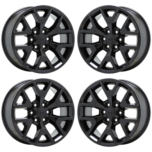 20" GMC Sierra Yukon 1500 Truck Gloss Black wheels rims Factory OEM set 5698