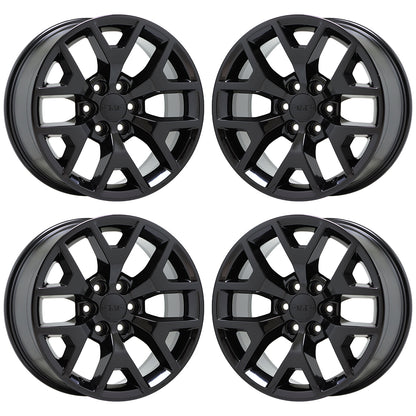 20" GMC Sierra Yukon 1500 Truck Gloss Black wheels rims OEM set 5658 EXCHANGE