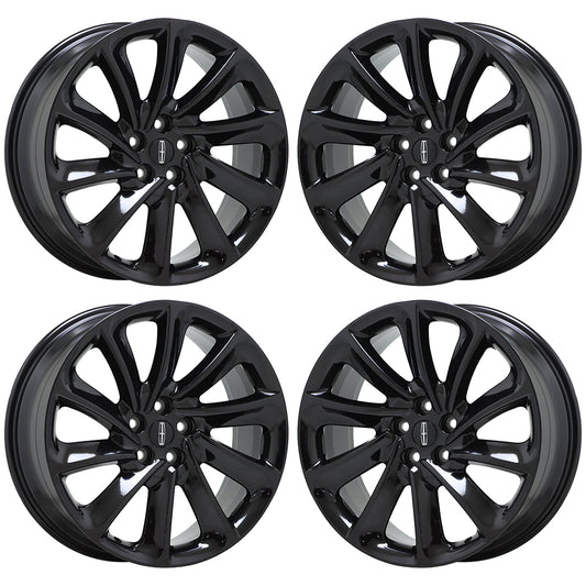 20" Lincoln Aviator Gloss Black wheels rims Factory OEM set 10188 EXCHANGE