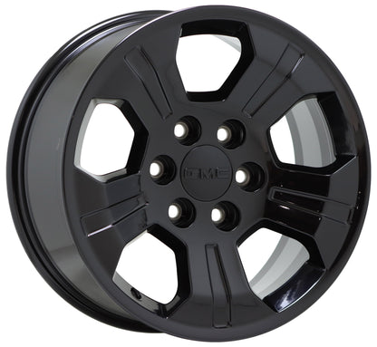 18" GMC Sierra 1500 Z71 Truck Gloss Black wheels rims Factory OEM set 4 5647