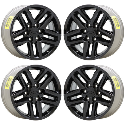 18" Chevrolet Silverado Tahoe GMC Sierra Black wheels rims Factory OEM set 5911