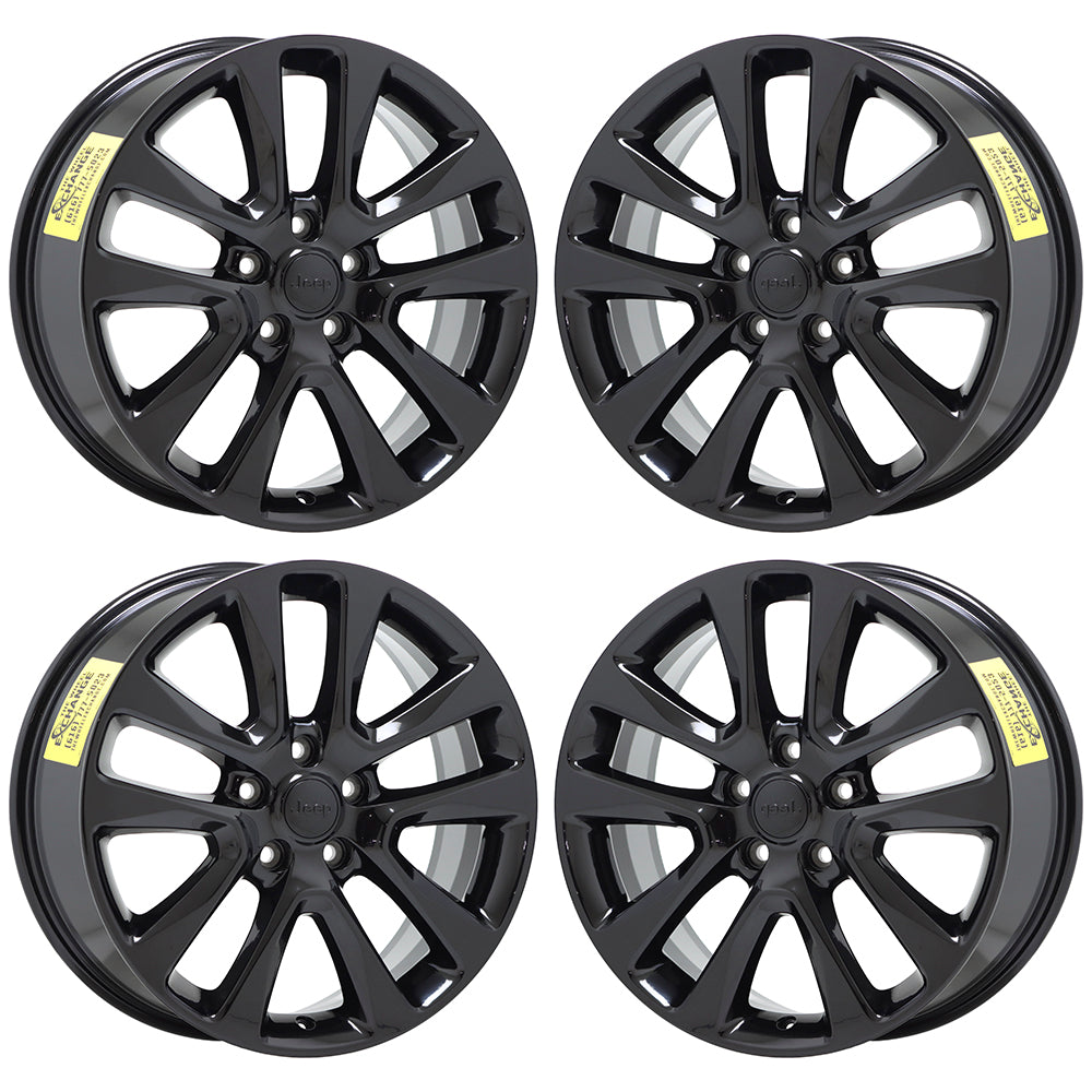20" Jeep Grand Cherokee Altitude Gloss Black wheels rims OEM 9157 9168 EXCHANGE