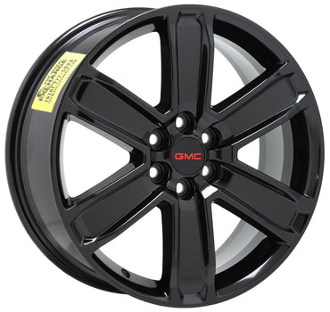 20" GMC Acadia Denali Gloss Black wheels rims Factory OEM GM set 4800 5794