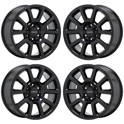 20" GMC Sierra Yukon 1500 Gloss Black wheels rims Factory OEM set 5699 EXCHANGE