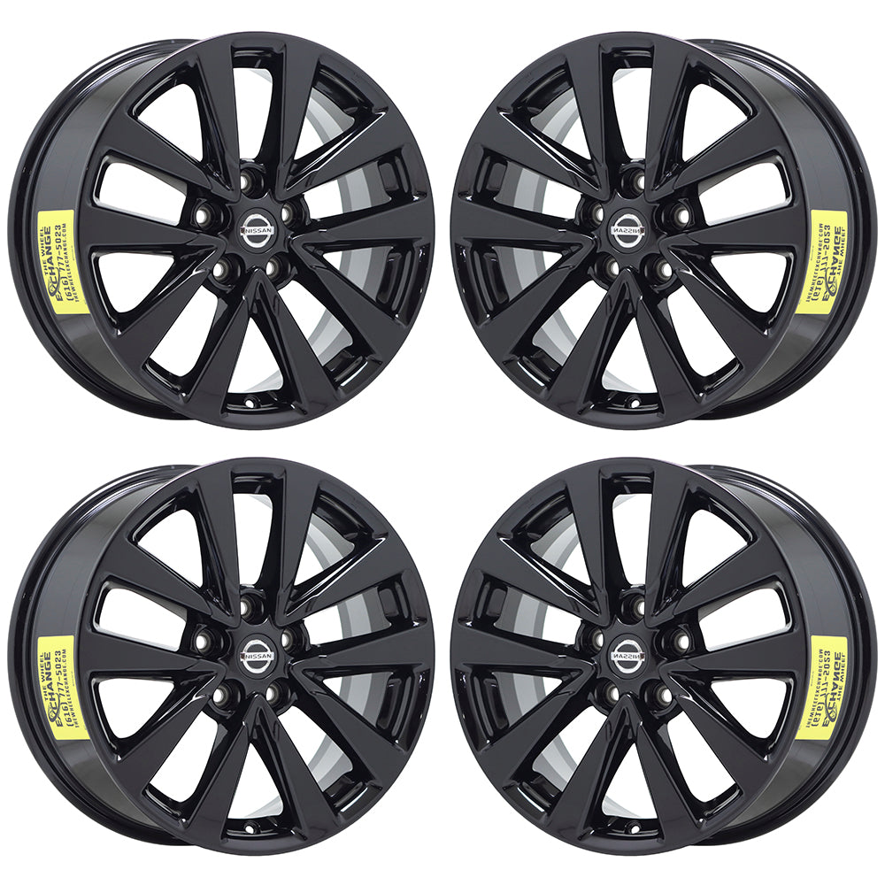 17" Nissan Altima Gloss Black wheels rims Factory OEM set 4 62719 EXCHANGE