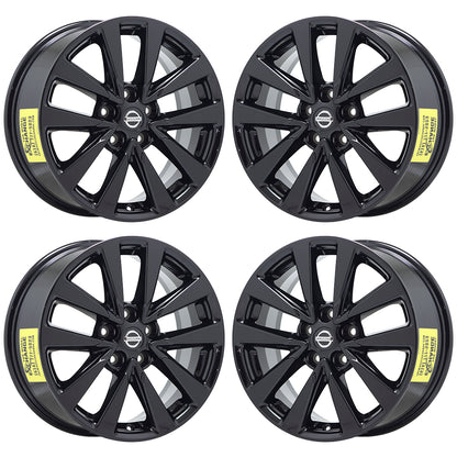 17" Nissan Altima Gloss Black wheels rims Factory OEM set 4 62719 EXCHANGE