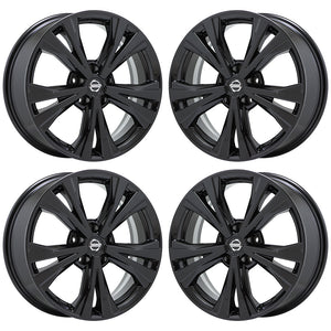 18" Nissan Rogue Gloss Black wheels rims Factory OEM set 4 62747