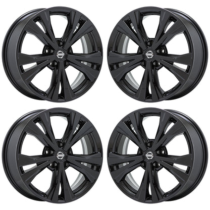 18" Nissan Rogue Gloss Black wheels rims Factory OEM set 4 62747
